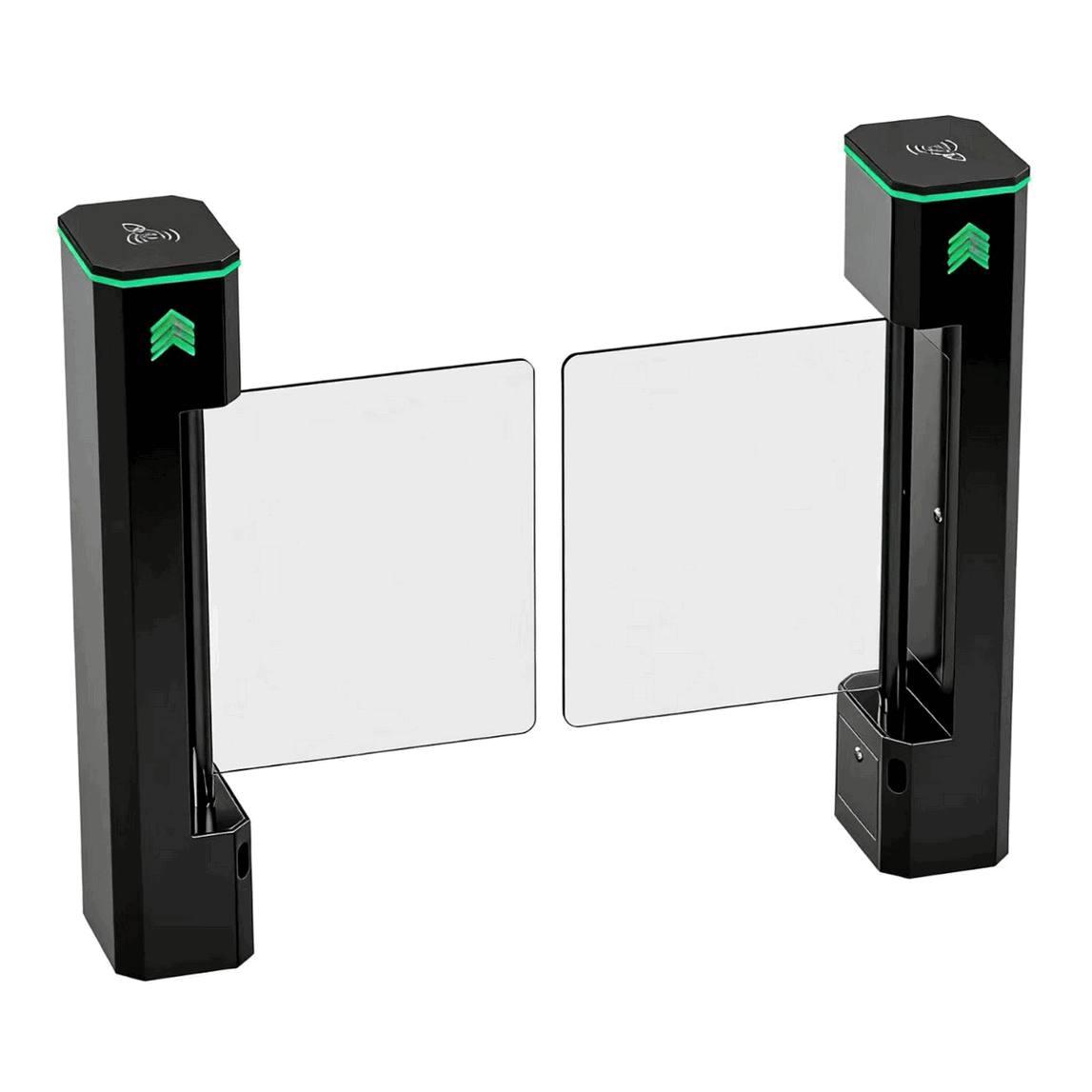 304 SS Flap Barrier Gate RFID Fingerprint Corporate Office Pintu Flap Otomatis