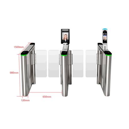 Anti Collision RFID QR Code Swing Turnstile Smart City Project Pintu Pintar Kota